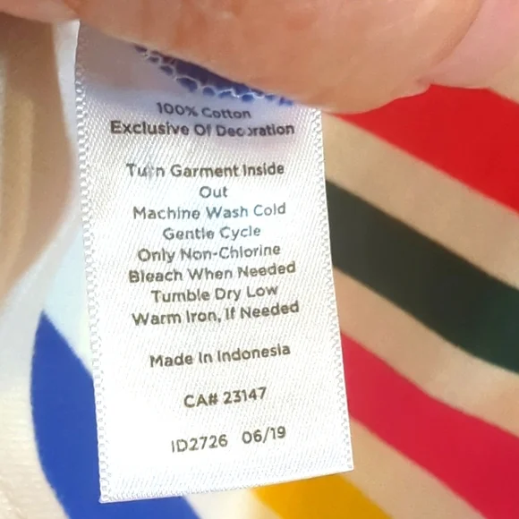 Talbots Knot Top Striped Size Medium Petite - Picture 5 of 6